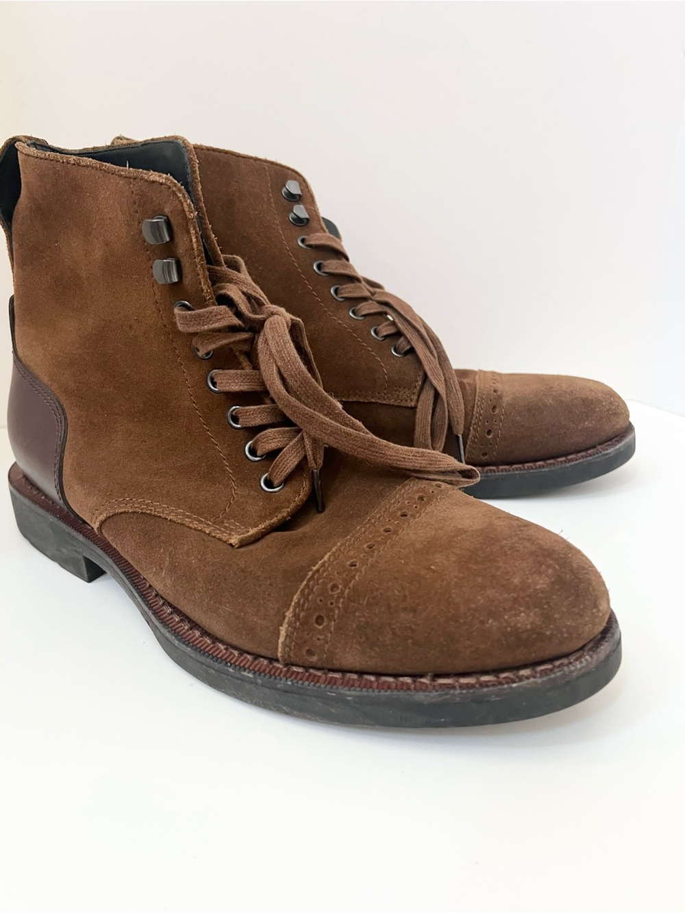 Coach Bleecker Suede Cap Toe Boots